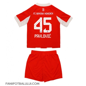Bayern Munich Aleksandar Pavlovic #45 Echipament de Fotbal Replică 2025-26 Copii Acasa (+ Șorturi)